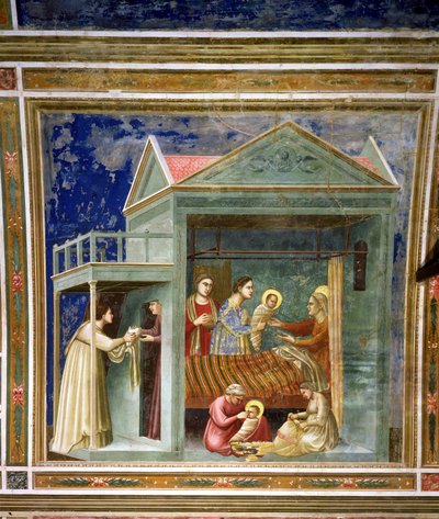 Die Geburt der Jungfrau, ca. 1305 von Giotto di Bondone